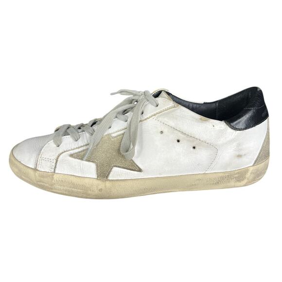Golden Goose Women’s Superstar White Grey Star Distressed Sneaker Size 40 US 10 - Picture 3 of 11